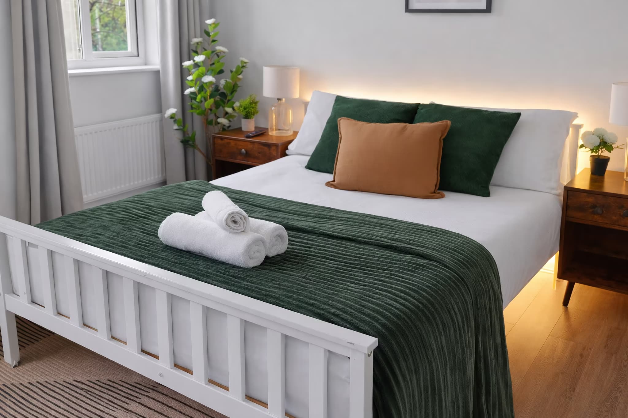 Bedroom in the Brixton serviced apartment